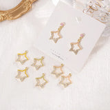 10pcs Star Pendant Charms Crystal Hollow Pendant Charms for Diy Jewelry Making
