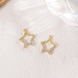 10pcs Star Pendant Charms Crystal Hollow Pendant Charms for Diy Jewelry Making