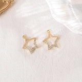 10pcs Star Pendant Charms Crystal Hollow Pendant Charms for Diy Jewelry Making
