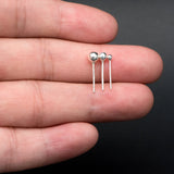 10pcs Sterling Silver Ball Ear Post, .925 Silver Earring Post