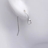 10pcs 925 Silver Earring Hooks with Ball End 20x10mm