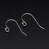 10pcs 925 Silver Earring Hooks with Ball End 20x10mm