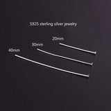 10pcs Sterling Silver S925 9-pin T-needle Curved Needle Earrings DIY Jewelry