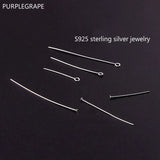 10pcs Sterling Silver S925 9-pin T-needle Curved Needle Earrings DIY Jewelry