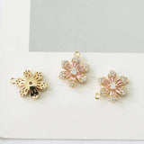 10pcs Sweet Flower Charms for Earrings Bracelet DIY Geometric Pendant