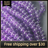 10pcs Super Finest Purple Amethyst Rondelles 6.5-9.5mm