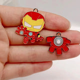 10pcs Hero Charm Enamel Movie Pendant Keychain Necklace Jewelry Supplies