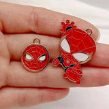 10pcs Hero Charm Enamel Movie Pendant Keychain Necklace Jewelry Supplies