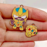 10pcs Hero Charm Enamel Movie Pendant Keychain Necklace Jewelry Supplies