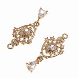 10pcs CZ Zircon Pendants for DIY Jewelry Making