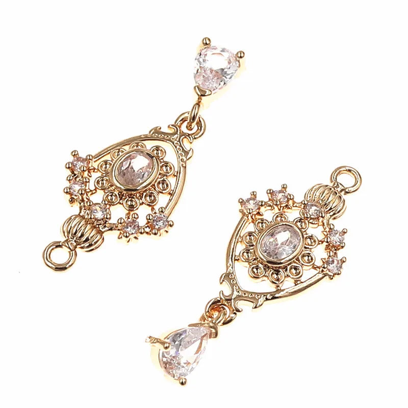 10pcs CZ Zircon Pendants for DIY Jewelry Making