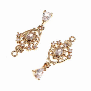 10pcs CZ Zircon Pendants for DIY Jewelry Making