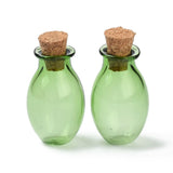 10pcs Teardrop Glass Bottles Cork Empty Wishing Bottles DIY Vials Pendant Beads