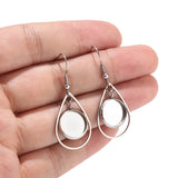 10pcs Teardrop Stainless Steel Earring Bases Settings DIY Kits