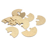 10pcs Textured Brass Half Round Earrings Charms Pendant Jewelry Findings