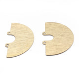 10pcs Textured Brass Half Round Earrings Charms Pendant Jewelry Findings