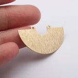 10pcs Textured Brass Half Round Earrings Charms Pendant Jewelry Findings