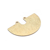 10pcs Textured Brass Half Round Earrings Charms Pendant Jewelry Findings
