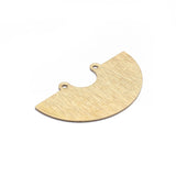 10pcs Textured Brass Half Round Earrings Charms Pendant Jewelry Findings