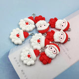 10pcs Santa Claus Head Charms for Jewelry Making