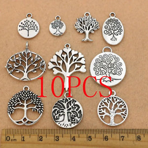 10pcs Tree of Life Charms Pendants for Bracelet Necklace DIY