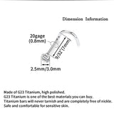 10pcs Titanium CZ Crystal Nose Studs Women Nose Ring Body Jewelry