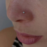 10pcs Titanium CZ Crystal Nose Studs Women Nose Ring Body Jewelry