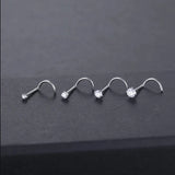 10pcs Titanium CZ Crystal Nose Studs Women Nose Ring Body Jewelry