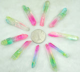 10pcs Titanium Crystal Druzy Quartz Geode Pendant Healing Crystals