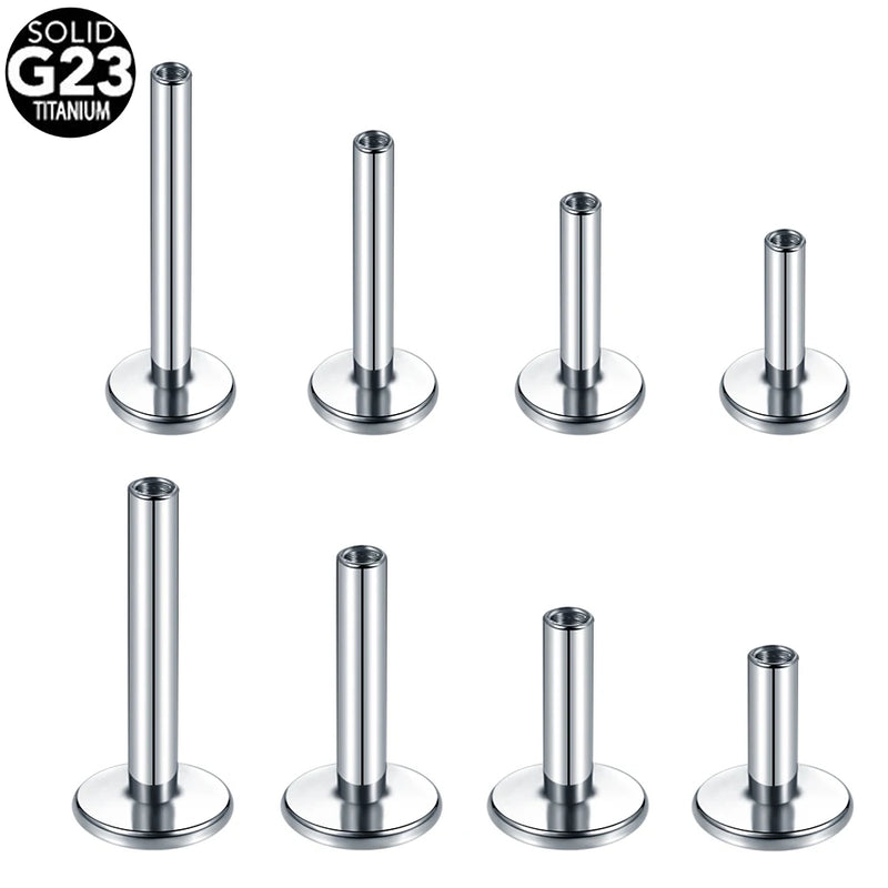 10pcs Titanium Lip Piercing Accessories 14G 16G Bar Body Jewelry