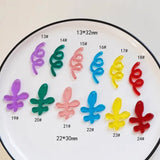 10pcs Acrylic Flower Charms for Jewelry Making