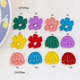 10pcs Acrylic Flower Charms for Jewelry Making