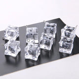 10pcs Ice Cube Resin Pendants 3D Ice Charms For Jewelry Earring Keychain