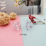 10pcs Ice Cube Resin Pendants 3D Ice Charms For Jewelry Earring Keychain