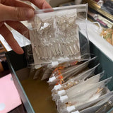 10pcs Transparent Zip Lock PVC Bags Square Clear Zipper Jewelry Pouches