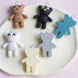 10pcs Bear Resin Charms Keyring Pendant DIY Jewelry Making