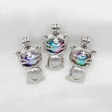 10pcs Tiger Pearl Cage Silver Plated Essential Oil Diffuser Bead Cage