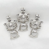 10pcs Tiger Pearl Cage Silver Plated Essential Oil Diffuser Bead Cage