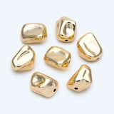 10pcs Tube Spacer Stone Beads, Brass Plated, Jewelry Making DIY Supplies