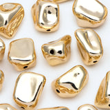 10pcs Tube Spacer Stone Beads, Brass Plated, Jewelry Making DIY Supplies