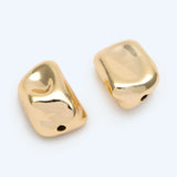 10pcs Tube Spacer Stone Beads, Brass Plated, Jewelry Making DIY Supplies