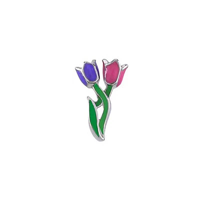 10pcs Tulip Charm for Living Glass Locket