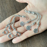 10pcs Star and Moon Metal Tassel Pendant for Jewelry Making DIY Accessories