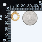 10pcs Twist Circle Bail 14mm, 18K Brass Plated, For Jewelry Making