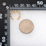 10pcs 18K Plated Brass Stud Earring, U-Shaped Ear Posts