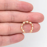 10pcs 18K Plated Brass Stud Earring, U-Shaped Ear Posts