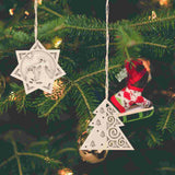 10pcs Unfinished Wood Christmas Cutouts Xmas Decor DIY Accessories