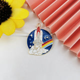 10pcs Enamel Sky Rocket Charms for Earring DIY