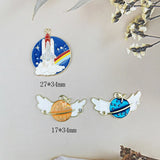 10pcs Enamel Sky Rocket Charms for Earring DIY