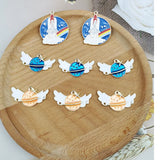 10pcs Enamel Sky Rocket Charms for Earring DIY